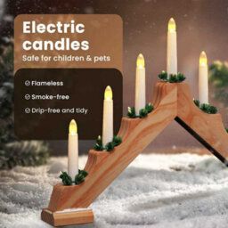 Vidaxl Christmas Candle Bridge 7 Leds Warm White 39.5 X 5 X 29 Cm - thumbnail 9