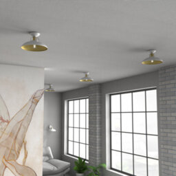 Milagro Ceiling Lamp Felix White/gold 1Xe27 - thumbnail 3
