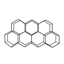 Thehotsale 7 Bottle Black Metal Countertop Wine Rack Hexagon Wine Rack - thumbnail 3