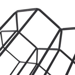 Thehotsale 7 Bottle Black Metal Countertop Wine Rack Hexagon Wine Rack - thumbnail 6