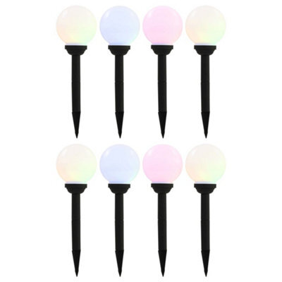 Outdoor Solar Lamps 8 Pcs Led Spherical 15 Cm Rgb - image 1