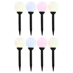 Outdoor Solar Lamps 8 Pcs Led Spherical 15 Cm Rgb - thumbnail 1