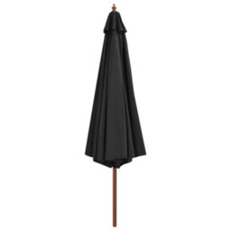 Walplus Garden Parasol With Wooden Pole 350 Cm Anthracite - thumbnail 2