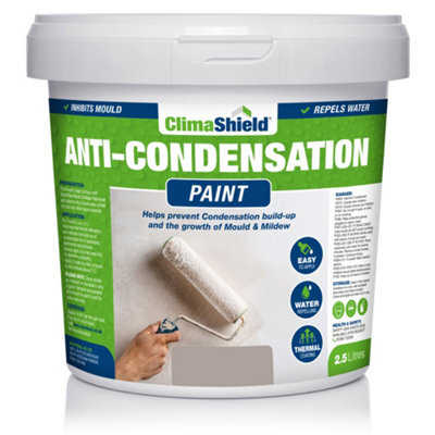 Smartseal Anti-Condensation Paint, Mountain Stone (2.5L) Bathroom, Kitchen, Bedroom Walls, Ceilings, Stop Moisture & Condensation - image 1