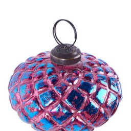 Beliani Set Of 6 Baubles Astrale Glass Pink - thumbnail 8