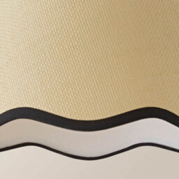 Valuelights Dutton Natural Fabric Black Trim Scallop Edge Ceiling Floor Table Small Lamp Shade (D)25Cm - thumbnail 5