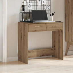Berkfield Modern Desk Artisian Oak 80X40X75 Cm Engineered Wood - thumbnail 2