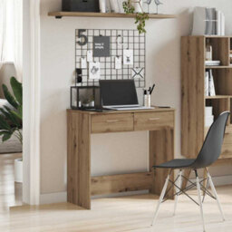 Berkfield Modern Desk Artisian Oak 80X40X75 Cm Engineered Wood - thumbnail 3
