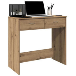 Berkfield Modern Desk Artisian Oak 80X40X75 Cm Engineered Wood - thumbnail 4