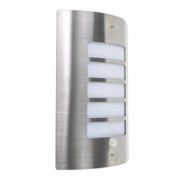 Outdoor Pir Bulkhead Wall Lantern Ip44 Rated Stainless Steel Garden Wall Light - thumbnail 1