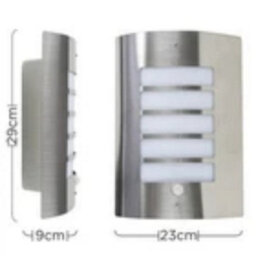 Outdoor Pir Bulkhead Wall Lantern Ip44 Rated Stainless Steel Garden Wall Light - thumbnail 2