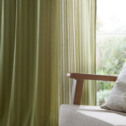 Pineapple Elephant Zofia Broderie Cotton Anglaise 55X90 Inch Tab Top Voile Curtain Panel Olive Green - thumbnail 3