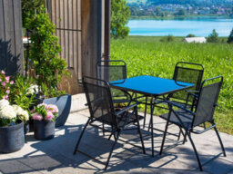 Beliani Set Of 4 Garden Chairs Livo Metal Black - thumbnail 2