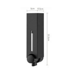 Euroshowers 250Ml Black Wall Mounted Liquid Soap Dispenser - thumbnail 2
