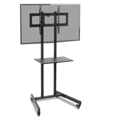 "Duronic Tvs5T1 Tv Stand And Tilting Monitor Bracket, Wheeled Trolley Mount With Vesa 600X400 For Flat Screen Television 32-70""" - image 1