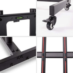 "Duronic Tvs5T1 Tv Stand And Tilting Monitor Bracket, Wheeled Trolley Mount With Vesa 600X400 For Flat Screen Television 32-70""" - thumbnail 3