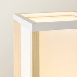 Valuelights Struttura Oak Shelving Unit Floor Lamp With Fabric Shade And Bulb - thumbnail 5