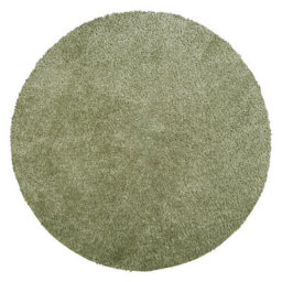 Livabliss Round Cloudy Shaggy-Solid Color Green Plush Soft Pile Living Bedroom Rug 120 X 120 Cm Easy Care, Non Shedding