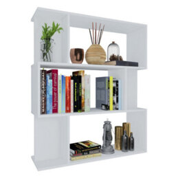 Berkfield Book Cabinet/room Divider White 80X24X96 Cm Engineered Wood - thumbnail 3