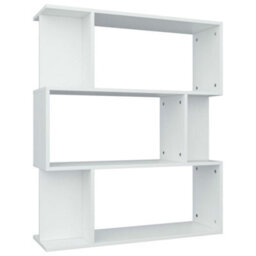 Berkfield Book Cabinet/room Divider White 80X24X96 Cm Engineered Wood - thumbnail 2