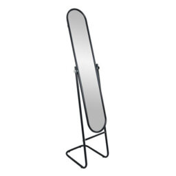 Harbour Housewares Round Full-Length Mirror - 153Cm X 30Cm - Black - Large Tall Freestanding Mirror For Bedrooms & Hallways - thumbnail 1