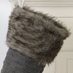 Dibor Nordic Sweater Knit Grey Xmas Christmas Gift Bag Christmas Stocking For Kids - thumbnail 3