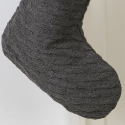 Dibor Nordic Sweater Knit Grey Xmas Christmas Gift Bag Christmas Stocking For Kids - thumbnail 4