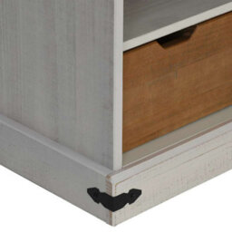 Berkfield Tv Cabinet Halden With Sliding Door White 110X40X60 Cm Solid Wood - thumbnail 9