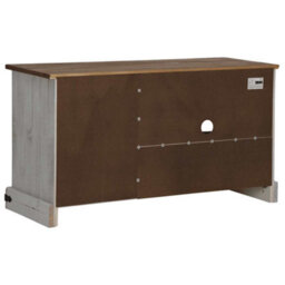 Berkfield Tv Cabinet Halden With Sliding Door White 110X40X60 Cm Solid Wood - thumbnail 6