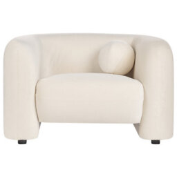 Wyld And Coco Velvetaura 5-Seater Off-White Velvet Sofa Set With Armchair Cushions, Removable Zippered Covers - thumbnail 8