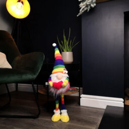 Samuel Alexander 66Cm Large Standing Plush Rainbow Christmas Gonk Decoration - thumbnail 2