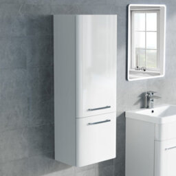 Nes Home 500mm Freestanding White Basin Vanity & 350mm Wall Hung Tall Cabinet - thumbnail 5