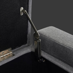 Home Republic Linen Storage Bench - Two Seater Grey - thumbnail 4