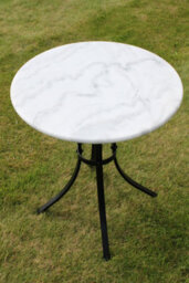 Garden Market Place The Garden Marketplace Marble Top Bistro Table, 60Cm Round Top With 20mm Marble, Steel Legs With Adjustable Rubber Feet - thumbnail 3