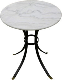 Garden Market Place The Garden Marketplace Marble Top Bistro Table, 60Cm Round Top With 20mm Marble, Steel Legs With Adjustable Rubber Feet - thumbnail 1