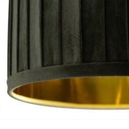 First Choice Lighting Set Of 2 Aura - Chrome Table Lamps With Green Pleated Velvet Shades - thumbnail 3