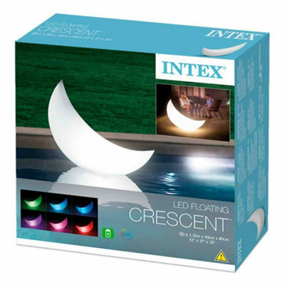 "Intex 53"" Led Floating Crescent Light - Waterproof Outdoor Lamp For Garden Ponds & Pools" - image 1