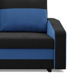 Orion A Compact Upholstered Sofa Bed With Storage Pull Out Guest Bed In Black And Blue - thumbnail 6