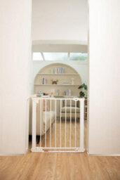 Safetots Safestep Gate, White, 75Cm - 82Cm, Extra Low Walkthrough, Pressure Fit Safety Gate, Baby Gate For Stairs And Doors - thumbnail 7