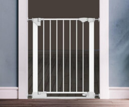 Safetots Safestep Gate, White, 75Cm - 82Cm, Extra Low Walkthrough, Pressure Fit Safety Gate, Baby Gate For Stairs And Doors - thumbnail 2