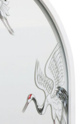 Mirroroutlet The Typis White Metal Edged Arch Garden Wall Mirror With Stork Decals  120Cm X 60Cm - thumbnail 5