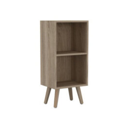 Urbn-Living Urbnliving 53Cm Height 2 Tier Antique Oak Wooden Storage Cube Bookcase Scandinavian Style Pine Legs