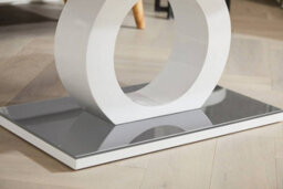 Furniturebox Giovani Coffee Table - Rectangular Grey Glass And White High Gloss - Glass Coffee Table - Grey Coffee Table - thumbnail 4