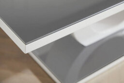 Furniturebox Giovani Coffee Table - Rectangular Grey Glass And White High Gloss - Glass Coffee Table - Grey Coffee Table - thumbnail 5