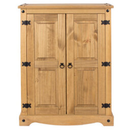 Core Products Corona 2 Door Cupboard Unit, Antique Waxed Pine H110.0Cm X W80.0Cm X D29.6Cm - thumbnail 2