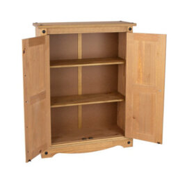 Core Products Corona 2 Door Cupboard Unit, Antique Waxed Pine H110.0Cm X W80.0Cm X D29.6Cm - thumbnail 4