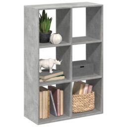 Berkfield Durable Room Divider Bookcase Concrete Grey 69.5X29X103.5 Cm Engineered Wood - thumbnail 2