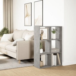 Berkfield Durable Room Divider Bookcase Concrete Grey 69.5X29X103.5 Cm Engineered Wood - thumbnail 4