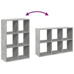 Berkfield Durable Room Divider Bookcase Concrete Grey 69.5X29X103.5 Cm Engineered Wood - thumbnail 8