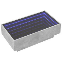 Berkfield Coffee Table With Led Concrete Grey 90X50X30 Cm Engineered Wood - thumbnail 3